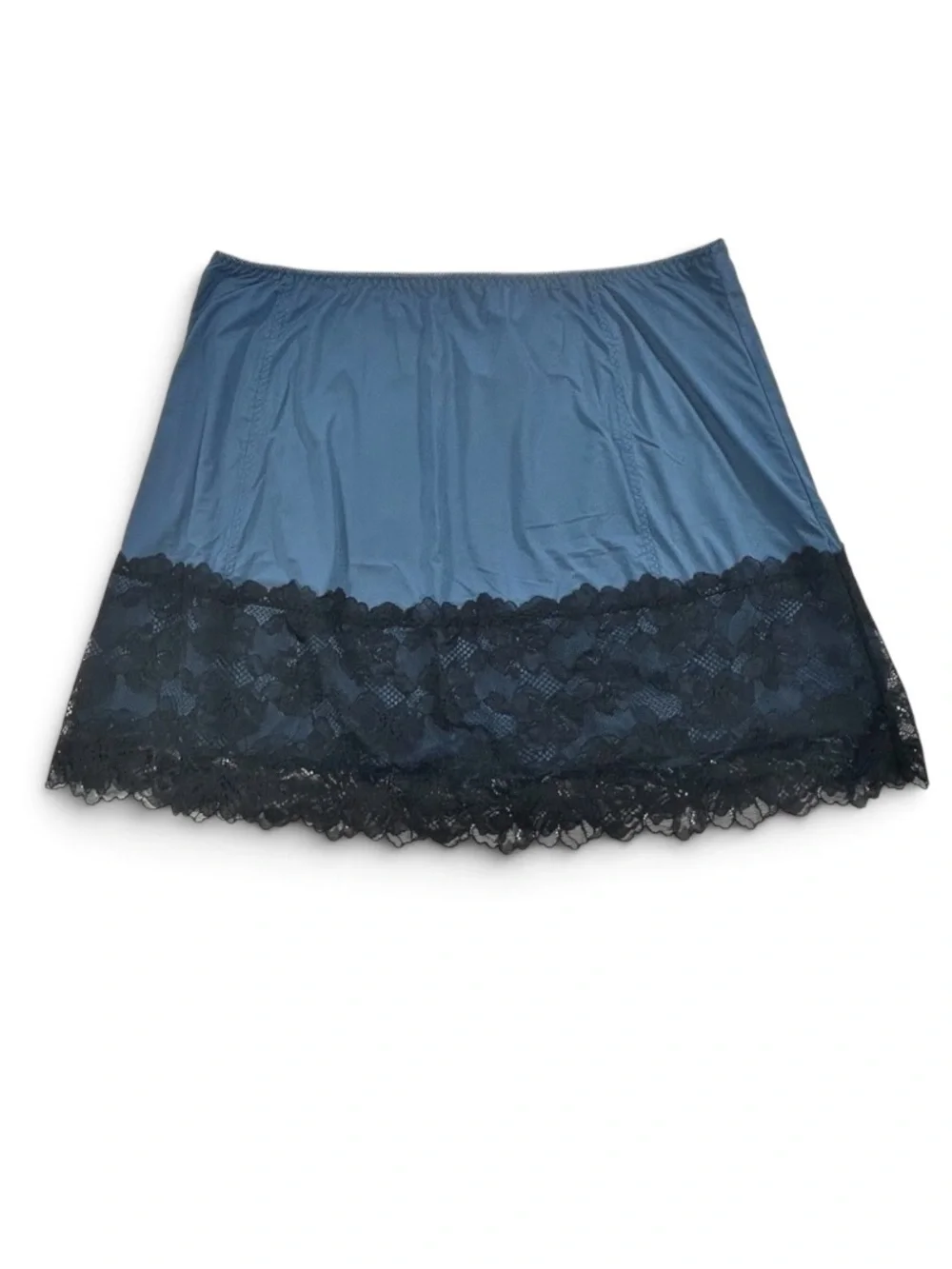 NWT Free People Intimately Party Crashers Half Slip Navy Black Lace Sz S